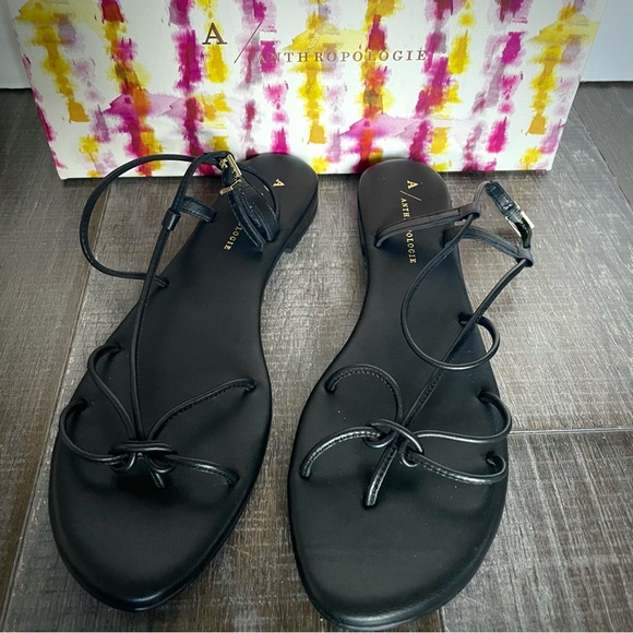 Anthropologie Daydreamer Sandals Black Sz 7 - Picture 1 of 3